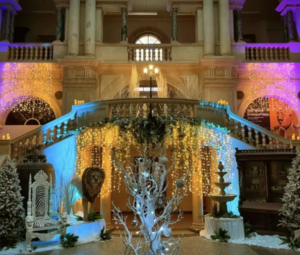 BMAG Christmas feature room setup